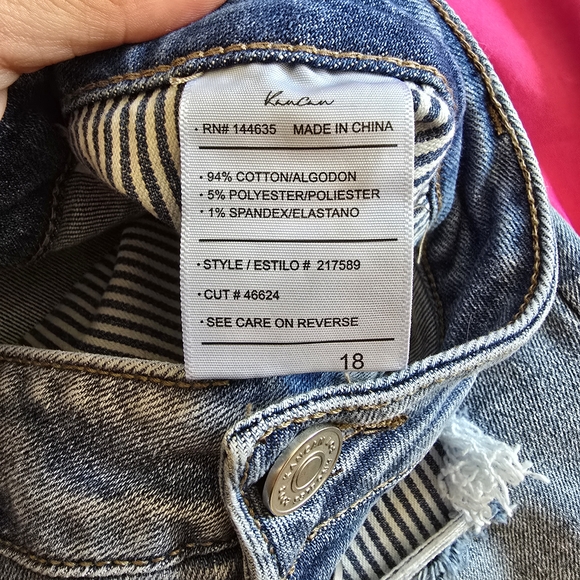 KanCan Light Blue Distressed Jean Shorts-NWOT - Picture 8 of 11
